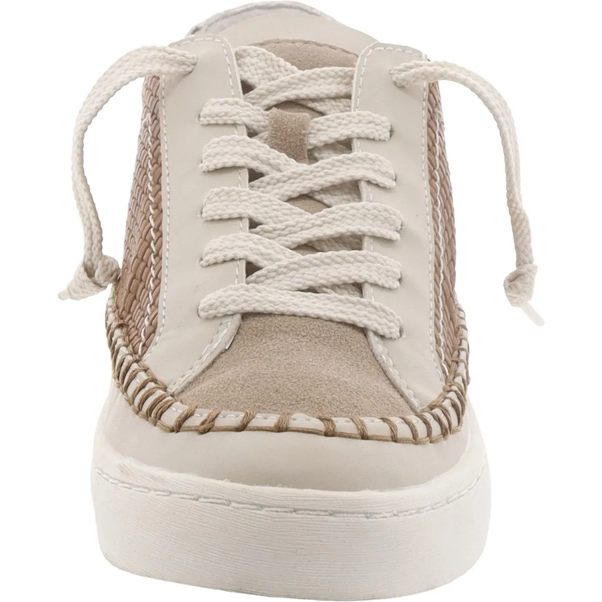 Zolen Womens Mixed Media Lace-Up Casual And Fashion Sneakers